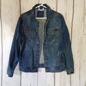 Zara Man Distressed Jean Jacket